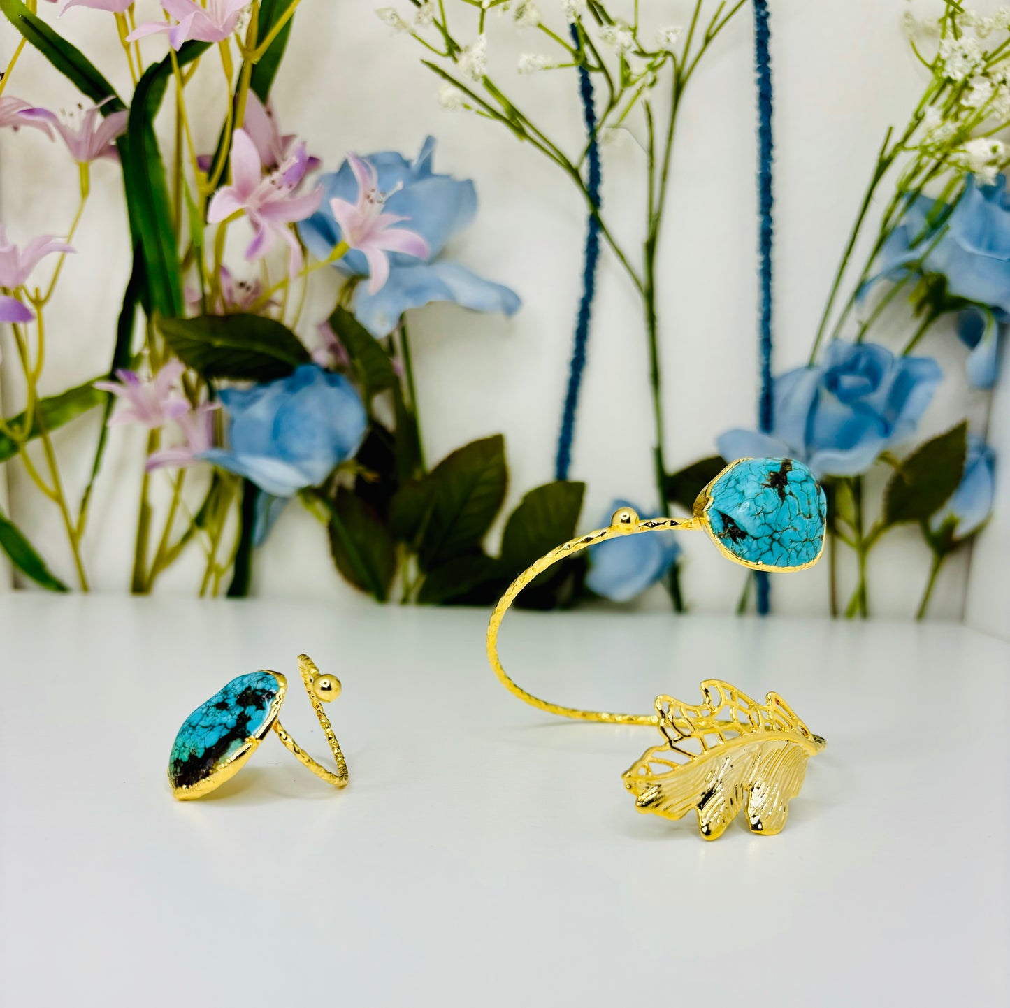 Handmade Fashion Bracelet Sets with Turquoise Gemstone