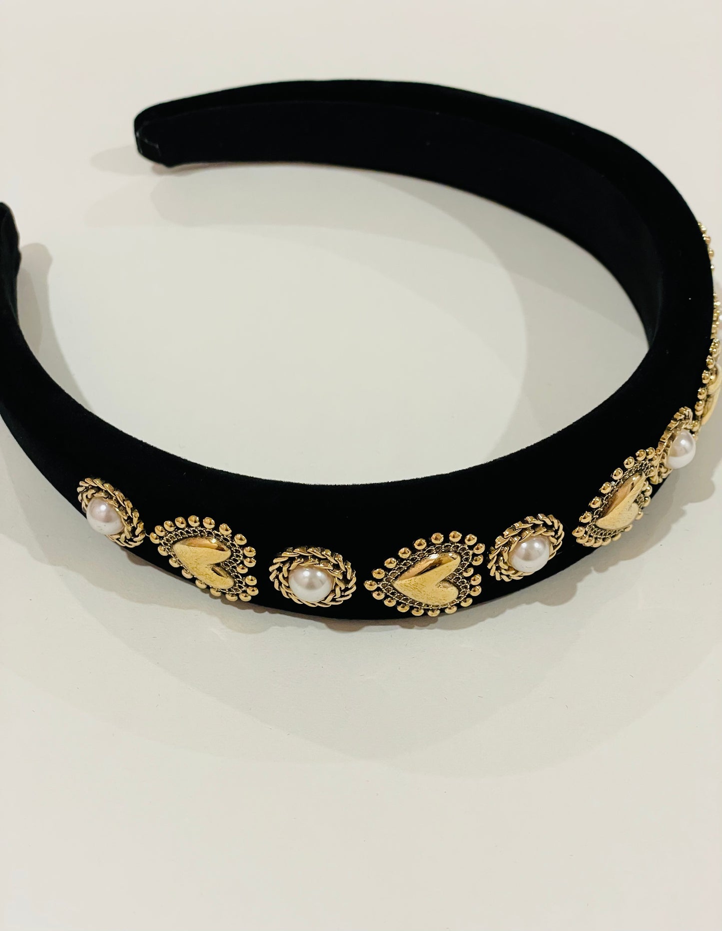 Pearl & Heart Record Headband
